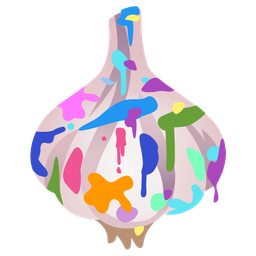 artist palette and garlic