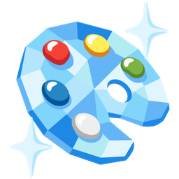 artist palette and gem stone