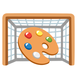 artist palette and goal net