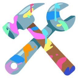 artist palette and hammer and wrench