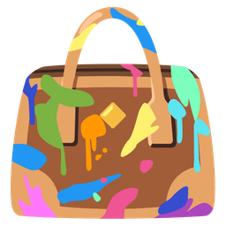 artist palette and handbag