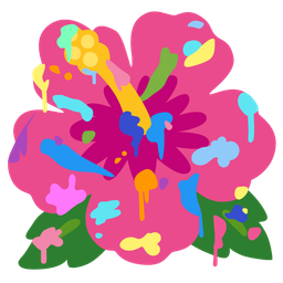 artist palette and hibiscus