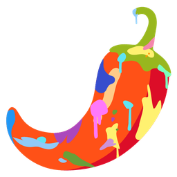 artist palette and hot pepper