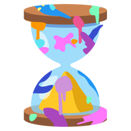 artist palette and hourglass done