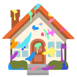 artist palette and house