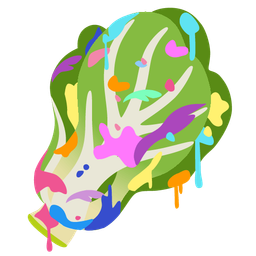 artist palette and leafy green