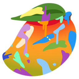 artist palette and mango