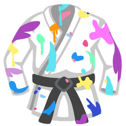 artist palette and martial arts uniform