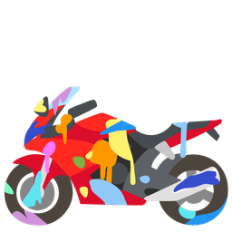 artist palette and motorcycle