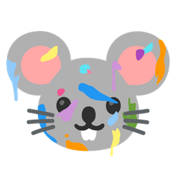 artist palette and mouse face