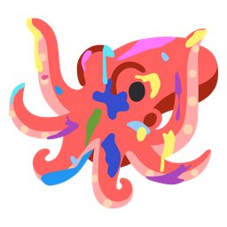 artist palette and octopus