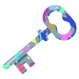 artist palette and old key