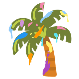 artist palette and palm tree