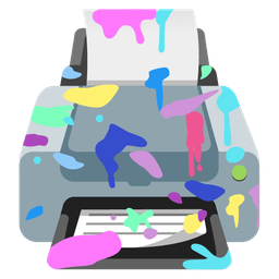 artist palette and printer