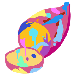 artist palette and roasted sweet potato