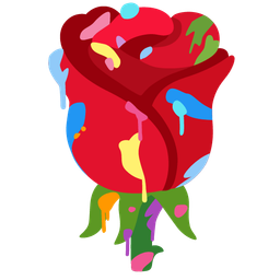 artist palette and rose