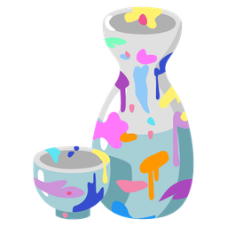 artist palette and sake