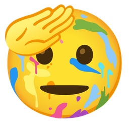 artist palette and saluting face