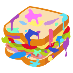 artist palette and sandwich