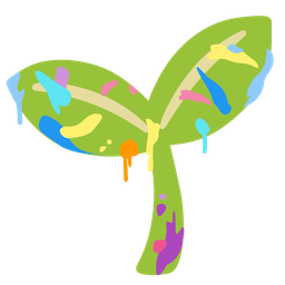 artist palette and seedling