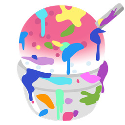 artist palette and shaved ice