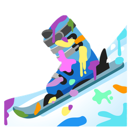 artist palette and skis