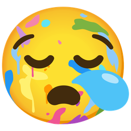 artist palette and sleepy face