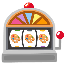artist palette and slot machine