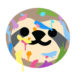 artist palette and sloth