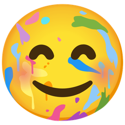 Artist palette and Smiling face with smiling eyes