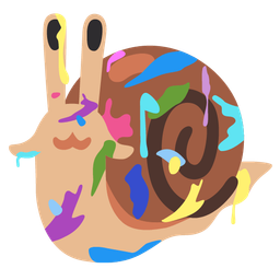 artist palette and snail