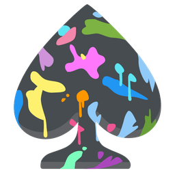 artist palette and spade suit