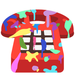 artist palette and telephone