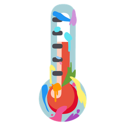 artist palette and thermometer