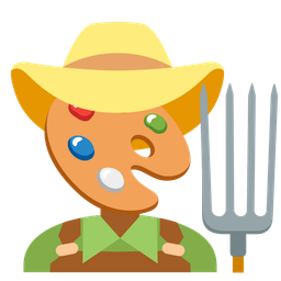 artist palette and tractor