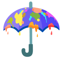 artist palette and umbrella