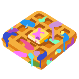 artist palette and waffle