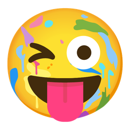 Artist palette and Winking face with tongue