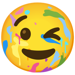 Artist palette and Winking face