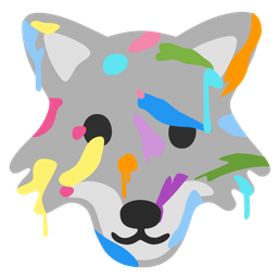 artist palette and wolf