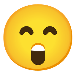 Astonished face and Beaming face with smiling eyes