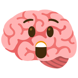 Astonished face and Brain