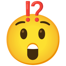 Astonished face and Exclamation question mark