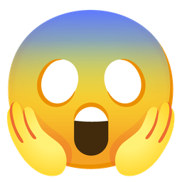 Astonished face and Face screaming in fear