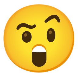 Astonished face and Face with raised eyebrow