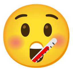 Astonished face and Face with thermometer