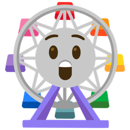 Astonished face and Ferris wheel