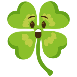 Astonished face and Four leaf clover