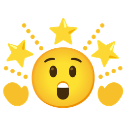 Astonished face and Glowing star