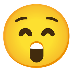 Astonished face and Grinning face with smiling eyes